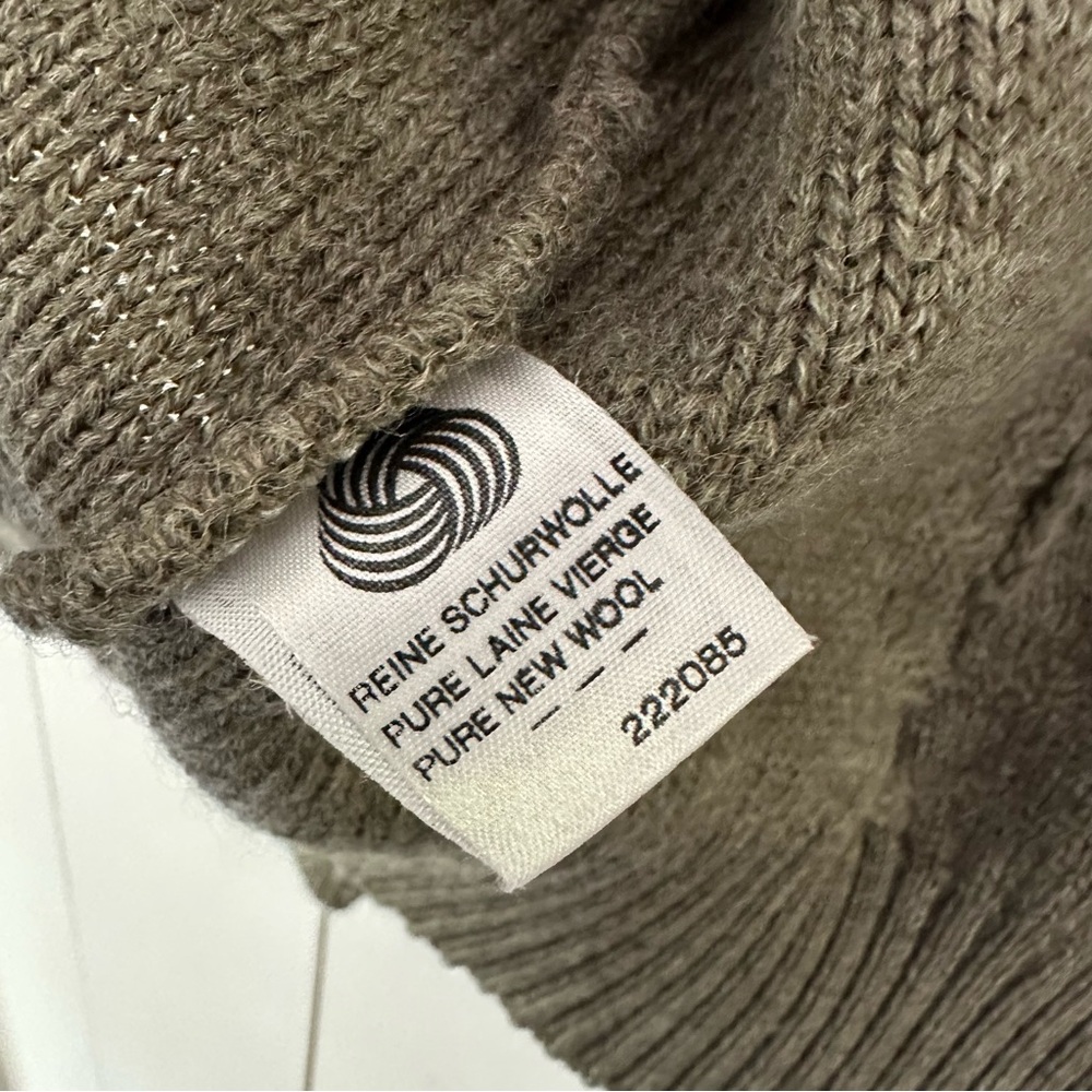 Geiger Women's Olive Cardigan Wool Sweater - Picture 11 of 12